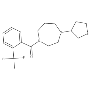 1-(Thiolan-3-yl)-4-[2-(trifluoromethyl)benzoyl]-1,4-diazepane结构式