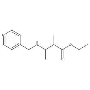 Ethyl 2-methyl-3-{[(pyridin-4-yl)methyl]amino}butanoate结构式