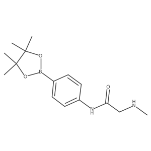 2-(Methylamino)-N-(4-(4,4,5,5-tetramethyl-1,3,2-dioxaborolan-2-yl)phenyl)acetamide结构式