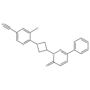 5-Chloro-6-[3-(6-oxo-3-phenyl-1,6-dihydropyridazin-1-yl)azetidin-1-yl]pyridine-3-carbonitrile Structure