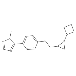 5-[4-[(1-Cyclobutylaziridin-2-yl)methoxy]phenyl]-1-methyl-1,2,4-triazole Structure