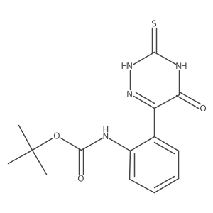 tert-butyl N-[2-(5-oxo-3-sulfanyl-4,5-dihydro-1,2,4-triazin-6-yl)phenyl]carbamate结构式