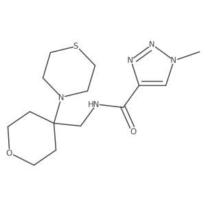 1-methyl-N-{[4-(thiomorpholin-4-yl)oxan-4-yl]methyl}-1H-1,2,3-triazole-4-carboxamide结构式