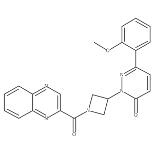 6-(2-Methoxyphenyl)-2-[1-(quinoxaline-2-carbonyl)azetidin-3-yl]-2,3-dihydropyridazin-3-one Structure