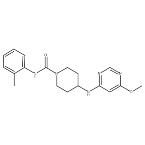 4-[(6-Methoxypyrimidin-4-yl)amino]-N-(2-methylphenyl)piperidine-1-carboxamide Structure