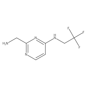 2-(aminomethyl)-N-(2,2,2-trifluoroethyl)pyrimidin-4-amine结构式