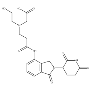 2-[[3-[[2-(2,6-Dioxo-3-piperidyl)-1-oxo-isoindolin-4-yl]amino]-3-oxo-propyl]-(2-hydroxyethyl)amino]acetic acid结构式
