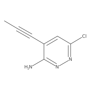 6-Chloro-4-(prop-1-yn-1-yl)pyridazin-3-amine结构式