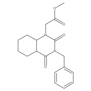Methyl 2-(3-benzyl-2,4-dioxo-4a,5,6,7,8,8a-hexahydroquinazolin-1-yl)acetate Structure