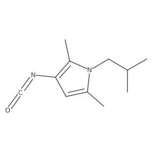 3-isocyanato-2,5-dimethyl-1-(2-methylpropyl)-1H-pyrrole结构式