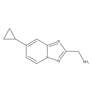 7-cyclopropyl-[1,2,4]Triazolo[1,5-a]pyridine-2-methanamine Structure
