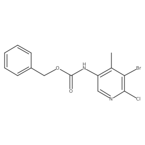 benzyl N-(5-bromo-6-chloro-4-methylpyridin-3-yl)carbamate结构式