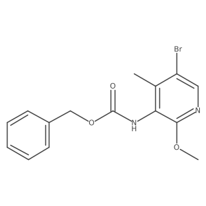 benzyl N-(5-bromo-2-methoxy-4-methylpyridin-3-yl)carbamate Structure