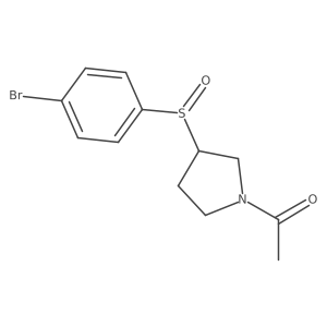 1-[3-(4-Bromobenzenesulfinyl)pyrrolidin-1-yl]ethan-1-one Structure