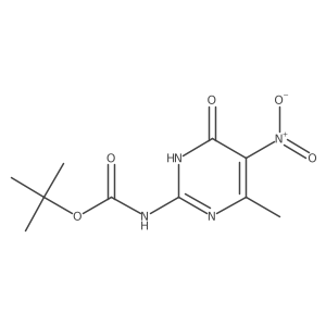 tert-butyl N-(4-methyl-5-nitro-6-oxo-1,6-dihydropyrimidin-2-yl)carbamate结构式