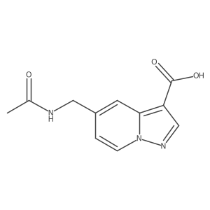 5-(Acetamidomethyl)pyrazolo[1,5-a]pyridine-3-carboxylic acid Structure