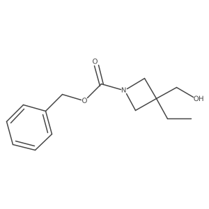 Benzyl 3-ethyl-3-(hydroxymethyl)azetidine-1-carboxylate结构式