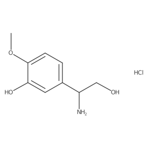 5-(1-Amino-2-hydroxyethyl)-2-methoxyphenol hydrochloride Structure
