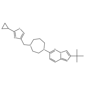1-{2-Tert-butylimidazo[1,2-b]pyridazin-6-yl}-4-[(2-cyclopropyl-1,3-thiazol-4-yl)methyl]-1,4-diazepane Structure