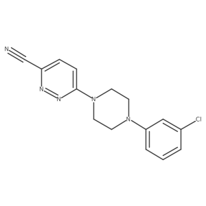 6-[4-(3-Chlorophenyl)piperazin-1-yl]pyridazine-3-carbonitrile Structure