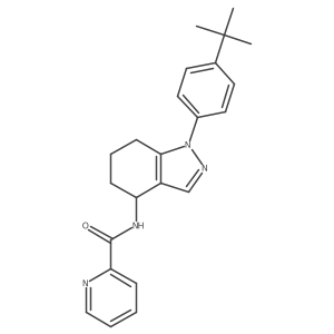 N-[1-(4-tert-butylphenyl)-4,5,6,7-tetrahydro-1H-indazol-4-yl]pyridine-2-carboxamide结构式