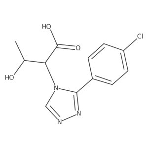 2-[3-(4-chlorophenyl)-4H-1,2,4-triazol-4-yl]-3-hydroxybutanoic acid结构式