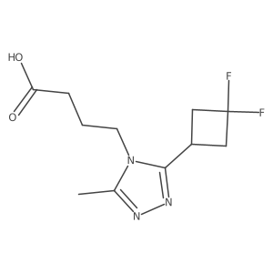 4-[3-(3,3-difluorocyclobutyl)-5-methyl-4H-1,2,4-triazol-4-yl]butanoic acid Structure