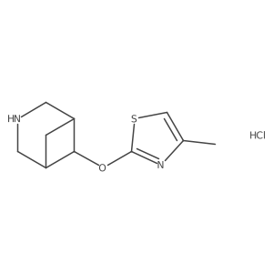 (1R,5S,6r)-6-[(4-methyl-1,3-thiazol-2-yl)oxy]-3-azabicyclo[3.1.1]heptane hydrochloride结构式