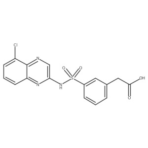 2-{3-[(5-Chloroquinoxalin-2-yl)sulfamoyl]phenyl}acetic acid结构式