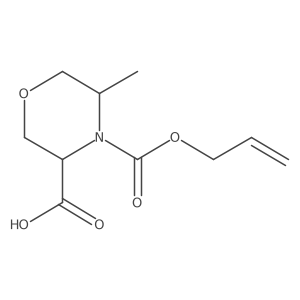 (3S,5S)-5-methyl-4-[(prop-2-en-1-yloxy)carbonyl]morpholine-3-carboxylic acid结构式