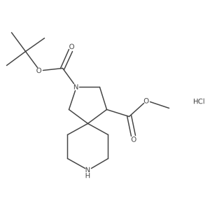 2-Tert-butyl 4-methyl 2,8-diazaspiro[4.5]decane-2,4-dicarboxylate hydrochloride Structure