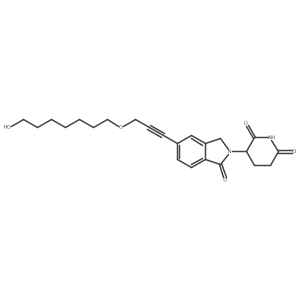 3-[5-[3-(7-Hydroxyheptoxy)prop-1-ynyl]-1-oxo-isoindolin-2-yl]piperidine-2,6-dione结构式
