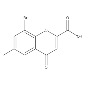 8-Bromo-6-methyl-4-oxochromene-2-carboxylic acid结构式