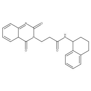 3-(2,4-dioxo-4aH-quinazolin-3-yl)-N-(1,2,3,4-tetrahydronaphthalen-1-yl)propanamide结构式