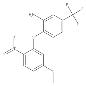 2-[(5-Methoxy-2-nitrophenyl)thio]-5-(trifluoromethyl)benzenamine结构式