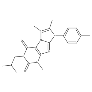 3-isobutyl-1,6,7-trimethyl-8-(p-tolyl)-1H-imidazo[2,1-f]purine-2,4(3H,8H)-dione结构式