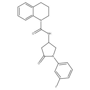 N-(1-(3-fluorophenyl)-5-oxopyrrolidin-3-yl)-3,4-dihydroquinoline-1(2H)-carboxamide Structure