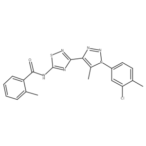 N-{3-[1-(3-chloro-4-methylphenyl)-5-methyl-1H-1,2,3-triazol-4-yl]-1,2,4-thiadiazol-5-yl}-2-methylbenzamide Structure
