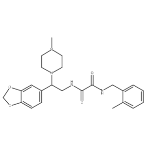 N1-(2-(benzo[d][1,3]dioxol-5-yl)-2-(4-methylpiperazin-1-yl)ethyl)-N2-(2-methylbenzyl)oxalamide结构式