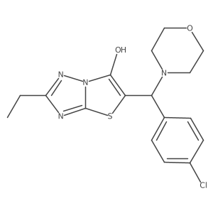 5-((4-Chlorophenyl)(morpholino)methyl)-2-ethylthiazolo[3,2-b][1,2,4]triazol-6-ol Structure