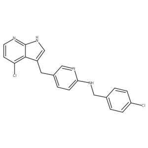 [5-(4-chloro-1H-pyrrolo[2,3-b]pyridin-3-ylmethyl)-pyridin-2-yl]-(4-chloro-benzyl)-amine Structure