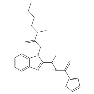 N-butyl-2-{2-[(2-furylcarbonylamino)ethyl]benzimidazolyl}-N-methylacetamide结构式