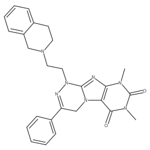 1-(2-(3,4-dihydroisoquinolin-2(1H)-yl)ethyl)-7,9-dimethyl-3-phenyl-7,9-dihydro-[1,2,4]triazino[3,4-f]purine-6,8(1H,4H)-dione结构式