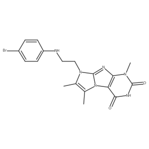 8-(2-((4-bromophenyl)amino)ethyl)-1,6,7-trimethyl-1H-imidazo[2,1-f]purine-2,4(3H,8H)-dione Structure