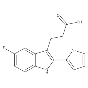 5-Fluoro-2-(2-thienyl)-1H-indole-3-propanoic acid结构式