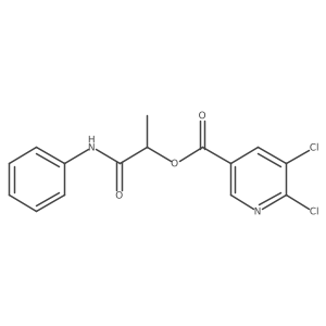 1-(Phenylcarbamoyl)ethyl 5,6-dichloropyridine-3-carboxylate结构式
