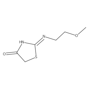 (2Z)-2-[(2-methoxyethyl)imino]-1,3-thiazolidin-4-one结构式