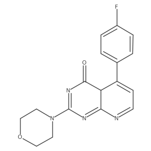 5-(4-fluorophenyl)-2-morpholin-4-yl-4aH-pyrido[2,3-d]pyrimidin-4-one结构式