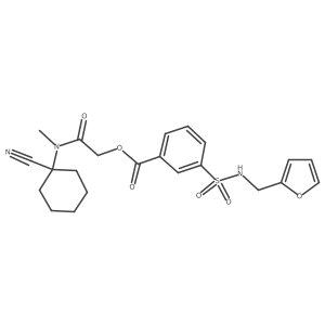 [(1-Cyanocyclohexyl)(methyl)carbamoyl]methyl 3-{[(furan-2-yl)methyl]sulfamoyl}benzoate结构式