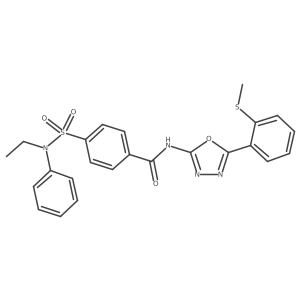 4-(N-ethyl-N-phenylsulfamoyl)-N-(5-(2-(methylthio)phenyl)-1,3,4-oxadiazol-2-yl)benzamide Structure